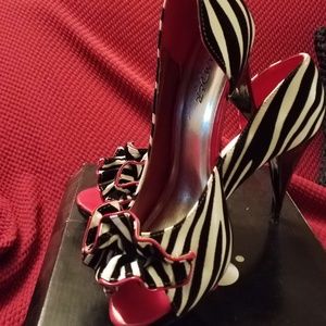 Black, White and Red Shoes